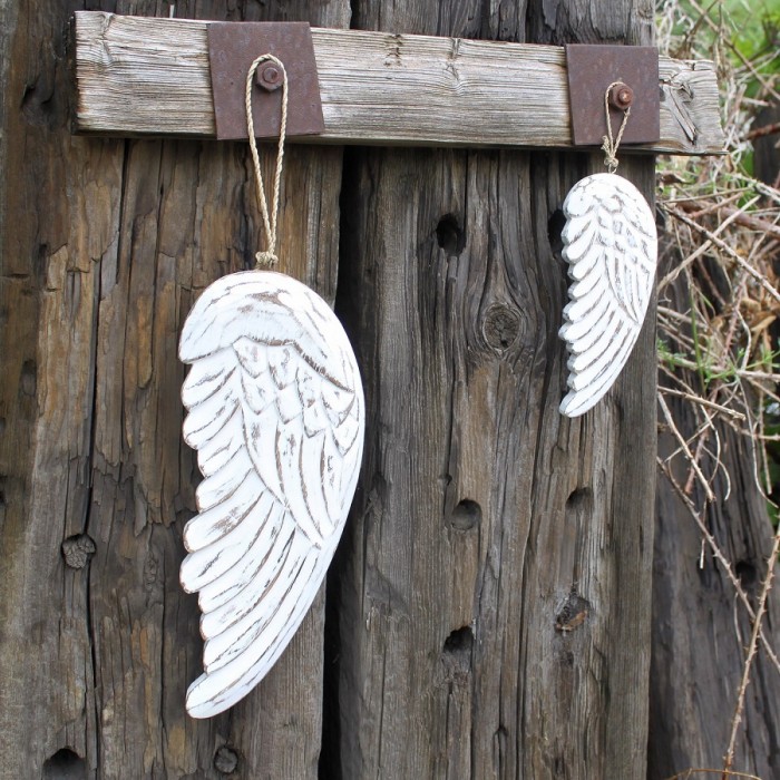 Αγγελικό Φτερό Ξύλινο Σκαλιστό 30cm Προϊόντα από ξύλο